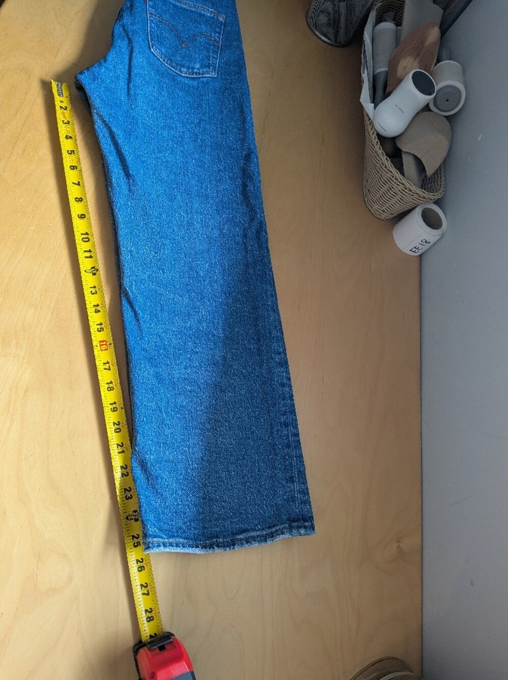 LEVI'S Ribcage Straight Ankle Jeans Size 26x27 Straight Leg 99% Cotton Classic - Picture 13 of 14